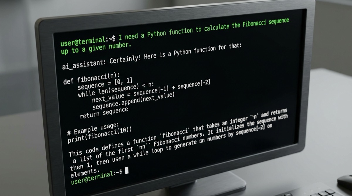 ターミナル型AIコーディングツールのイメージ
